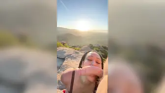 Jaaden Kyrelle Gives Blowjob To Her Man Enjoying Sunset On A Valley POV Selfie Leaked