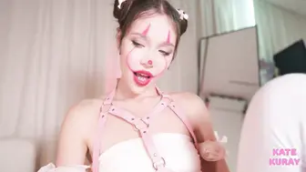 Kate Kuray Giving POV Blowjob From Clown With Facial leak video