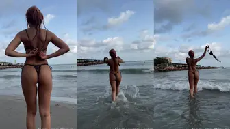 Meowko Topless in Public Ocean Video Leaked