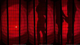 Christina Khalil Blowjob Behind a Opaque Wall