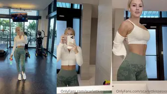 Scarlettkissesxo Gym Strip Tease OnlyFans Video Leaked