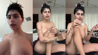 Mia Khalifa Topless Smoking Video Leaked