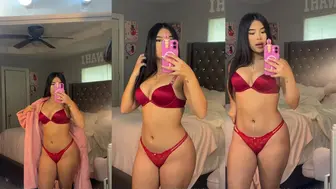 Anahi Cabrales Red Lingerie PPV Selfie Video Leaked